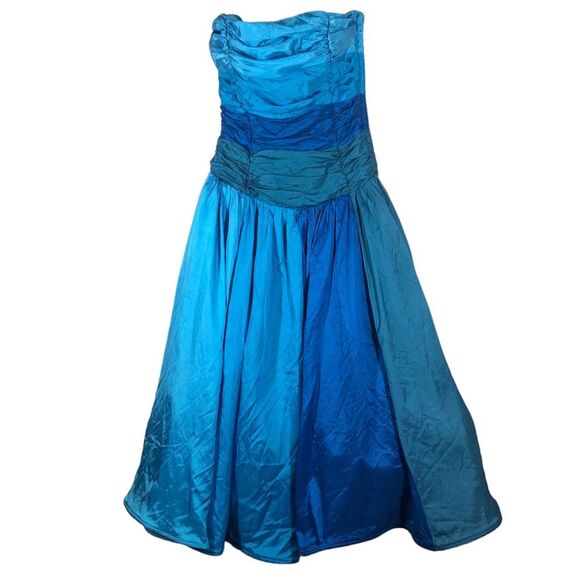 Vintage Y2K Betsey Johnson Evening Party Prom Dress Ruched Bows Size 8 - Picture 1 of 9